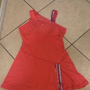 Nike Red Athletic Dress with Striped Accents size XL